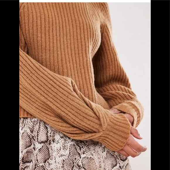 Turtleneck roll neck tucked sleeve sweater sz S - Picture 4 of 8